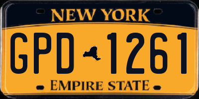 NY license plate GPD1261