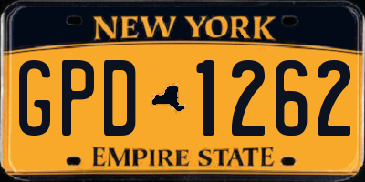 NY license plate GPD1262