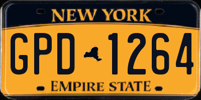 NY license plate GPD1264