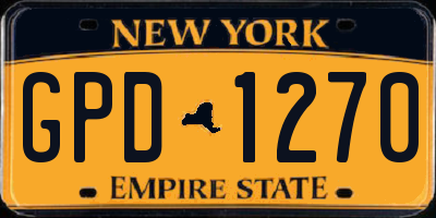 NY license plate GPD1270