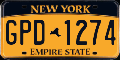 NY license plate GPD1274