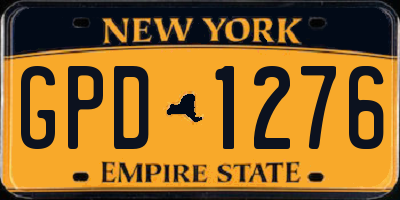 NY license plate GPD1276