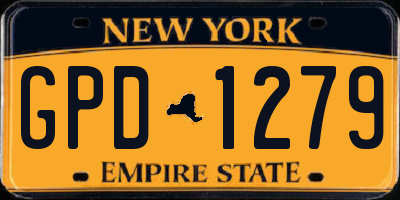 NY license plate GPD1279