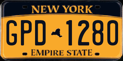 NY license plate GPD1280