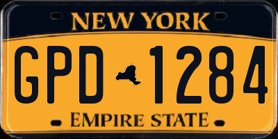NY license plate GPD1284