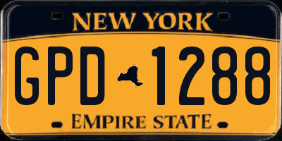 NY license plate GPD1288
