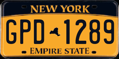 NY license plate GPD1289