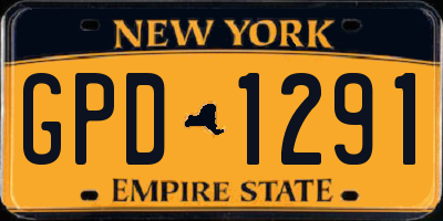 NY license plate GPD1291