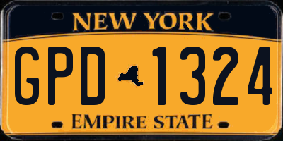NY license plate GPD1324
