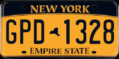 NY license plate GPD1328