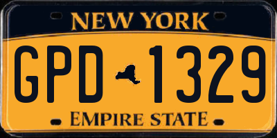 NY license plate GPD1329