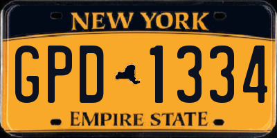 NY license plate GPD1334