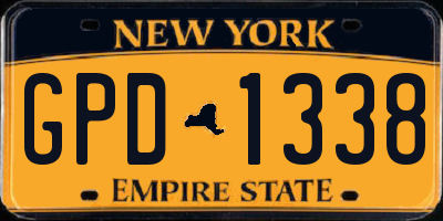 NY license plate GPD1338