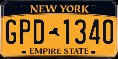 NY license plate GPD1340