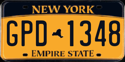 NY license plate GPD1348