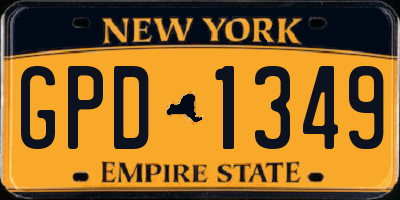 NY license plate GPD1349