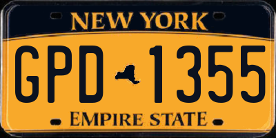 NY license plate GPD1355