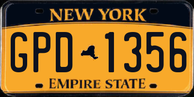 NY license plate GPD1356