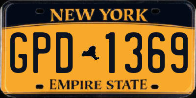 NY license plate GPD1369