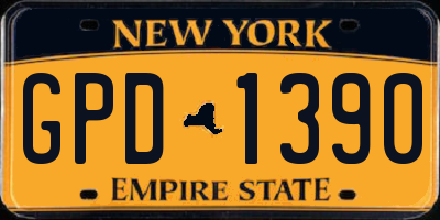 NY license plate GPD1390