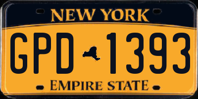 NY license plate GPD1393