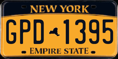 NY license plate GPD1395