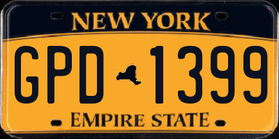 NY license plate GPD1399