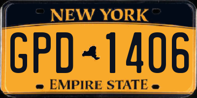 NY license plate GPD1406
