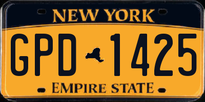 NY license plate GPD1425