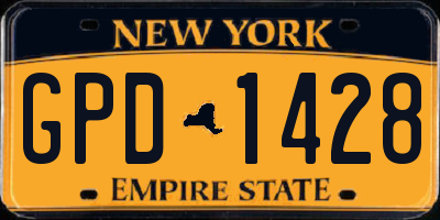 NY license plate GPD1428