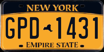 NY license plate GPD1431