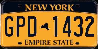NY license plate GPD1432