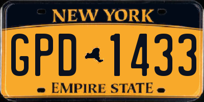 NY license plate GPD1433