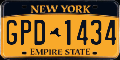 NY license plate GPD1434
