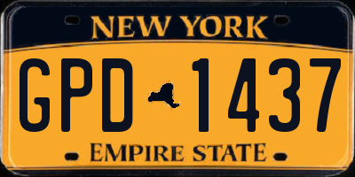 NY license plate GPD1437