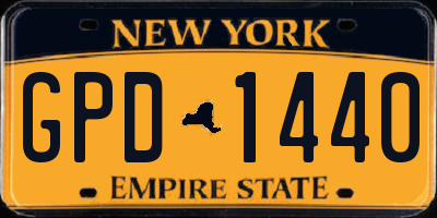 NY license plate GPD1440