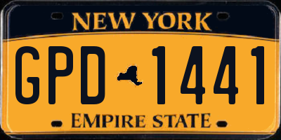NY license plate GPD1441