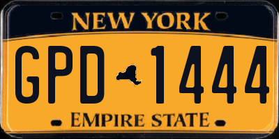 NY license plate GPD1444