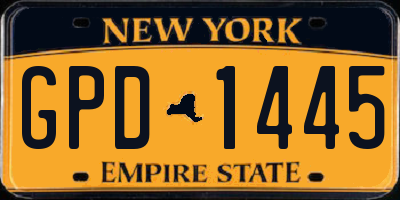 NY license plate GPD1445