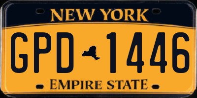 NY license plate GPD1446