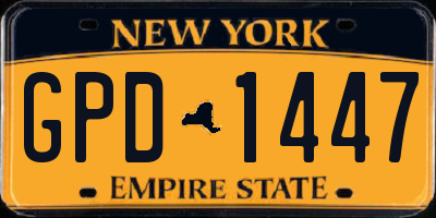 NY license plate GPD1447