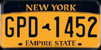 NY license plate GPD1452