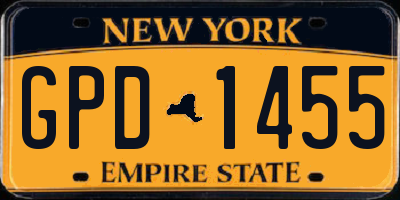 NY license plate GPD1455