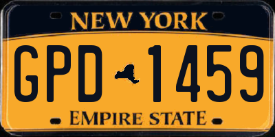 NY license plate GPD1459