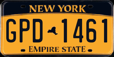 NY license plate GPD1461
