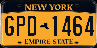 NY license plate GPD1464