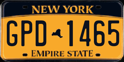 NY license plate GPD1465