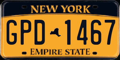 NY license plate GPD1467