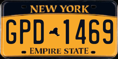 NY license plate GPD1469