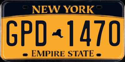 NY license plate GPD1470